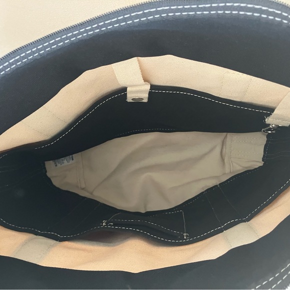 Lands' End Black and Cream Tote Bag - Picture 3 of 6